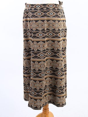 Vintage Long Lined Printed Skirt Multi SK093-121820