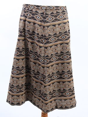 Vintage Long Lined Printed Skirt Multi SK093-121821