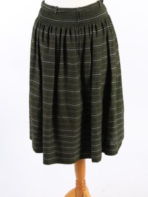 Vintage Long Lined Striped Skirt 42 Multi SK096-121811