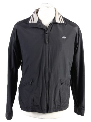 Vintage Nike Lined Mens Windbreaker Jacket Coat S Black -C1920-0