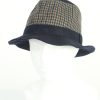 Vintage 1980s Fashion Mens Trilby Lined Hat Multi HAT1214-0