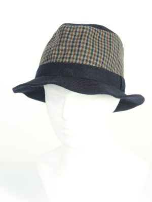Vintage 1980s Fashion Mens Trilby Lined Hat Multi HAT1214-0