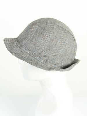 Vintage Chic 1970s Fashion Mens Short Brim Lined Hat Grey HAT1225-124682