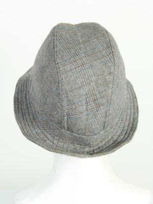 Vintage Chic 1970s Fashion Mens Short Brim Lined Hat Grey HAT1225-124683