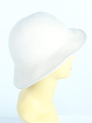 Vintage 1990s Fashion Womens Trilby Hat White HAT1235-125083