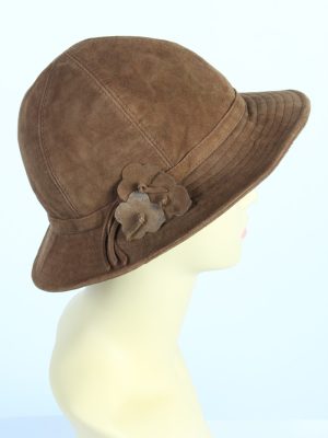 Vintage VEB Huntnoden 1980s Fashion Womens Trilby Hat Brown HAT1246-125127