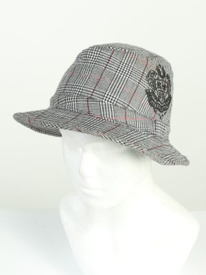 Vintage 1990s Fashion Mens Trilby Lined Hat Multi HAT1263-0