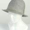Vintage Lloyd Fashion 1980s Fashion Mens Trilby Lined Hat Grey HAT1275-0