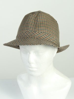 Vintage Fashion Hat 1980s Fashion Mens Trilby Lined Hat Multi HAT1277-0