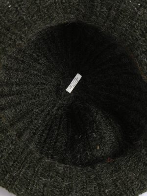 Vintage 1980s Fashion Womens Knit Brim Hat Green HAT1308-126117