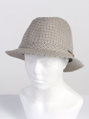 Vintage 1970s Fashion Mens Trilby Hat Multi HAT1342-0