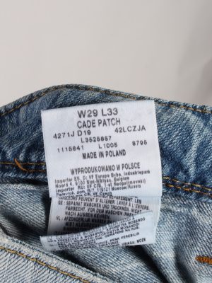 Vintage Lee Mid Waist Womens Denim Jeans W30 L34.5 Ice Blue J4546-126388