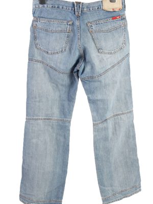Vintage Mustang Mid Waist Unisex Denim Jeans W32 L33.5 Light Blue J4601-126605
