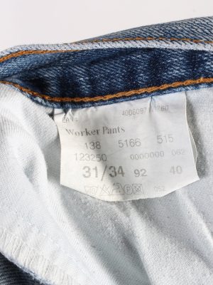 Vintage Mustang Mid Waist Unisex Denim Jeans W32 L33.5 Light Blue J4601-126607