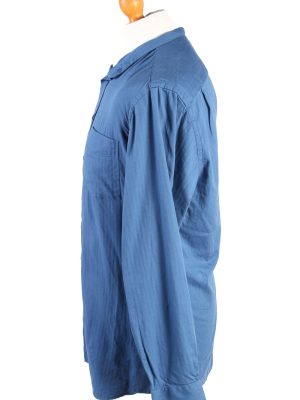 Vintage Walbusch Trendline Mens Long Sleeve Shirt Chest 46" Blue SH3940-126828