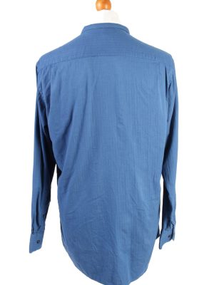 Vintage Walbusch Trendline Mens Long Sleeve Shirt Chest 46" Blue SH3940-126829