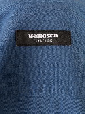 Vintage Walbusch Trendline Mens Long Sleeve Shirt Chest 46" Blue SH3940-126830