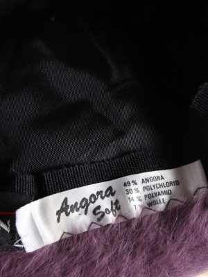 Vintage K Collection 1990s Fashion Womens Brim Furry Hat Purple HAT1358-126938