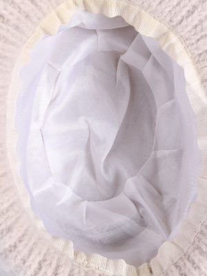 Vintage 1980s Fashion Womens Brim Knit Hat Beige HAT1367-126974