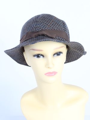 Vintage 1990s Fashion Womens Trilby Ribbon Lined Hat Multi HAT1382-0