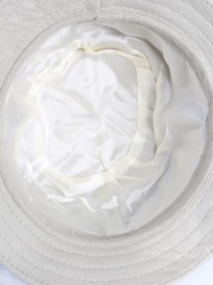 Vintage 1980s Fashion Womens Brim Lined Hat With Ribbon Grey HAT1425-127886