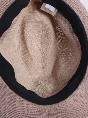 Vintage Milsa 1980s Fashion Womens Brimmed Hat With Cord Ribbon Multi HAT1431-127910
