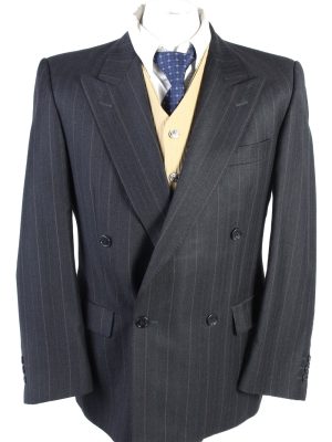 Vintage Tailor Hoff Classic Lined 100% Wool Blazer Jacket Chest 41" Black HT2723-0