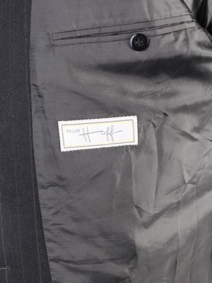 Vintage Tailor Hoff Classic Lined 100% Wool Blazer Jacket Chest 41" Black HT2723-127409