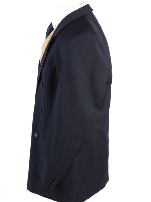 Vintage Hail Heidenheim Classic Lined Wool Blended Blazer Jacket Chest 45" Navy HT2744-127487