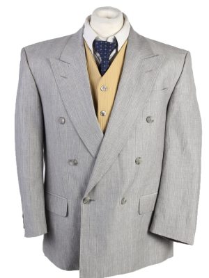 Vintage Westburry Classic Lined Wool Blended Blazer Jacket Chest 44" Grey HT2745-0