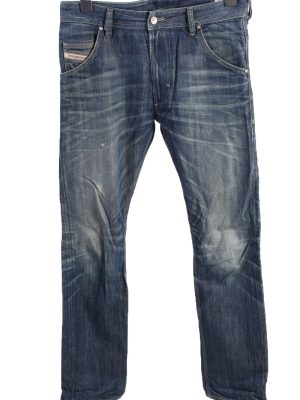 Vintage Diesel Krooley High Waist Unisex Denim Jeans W33 L33 Mid Blue J4624-0