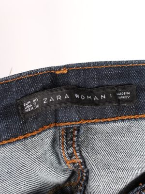Vintage Zara Straight Leg Mid Waist Womens Denim Jeans W32 L31 Dark Blue J4642-127590