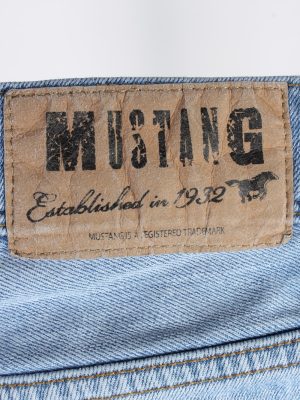 Vintage Mustang Michigan Mid Waist Unisex Denim Jeans W31 L30 Ice Blue J4652-127629