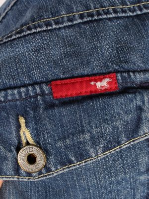 Vintage Mustang Mid Waist Unisex Denim Jeans W35 L33 Mid Blue J4655-127641