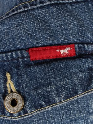 Vintage Mustang Mid Waist Unisex Denim Jeans W35 L33 Mid Blue J4655-127642