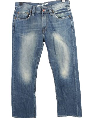 Vintage Mustang Identification Mid Waist Unisex Denim Jeans W33 L31.5 Mid Blue J4665-0