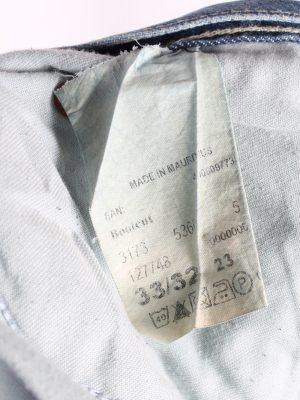 Vintage Mustang Identification Mid Waist Unisex Denim Jeans W33 L31.5 Mid Blue J4665-127682