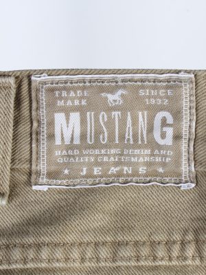 Vintage Mustang Straight Leg High Waist Unisex Denim Jeans W36 L33 Cream J4785-129244