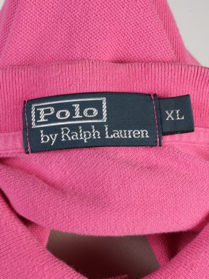 Vintage Ralph Lauren Womens Croped Top Polo Shirt Short Sleeve XL Pink CRTOP04-132223