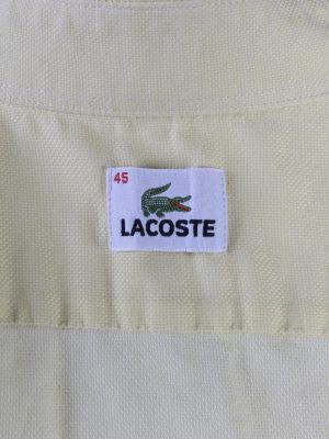 Vintage Lacoste Womens Croped Top Shirt Short Sleeve 45 Yellow CRTOP07-132235