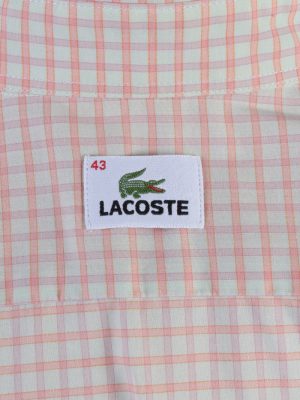 Vintage Lacoste Womens Croped Top Shirt Short Sleeve 43 Light Pink CRTOP08-132239