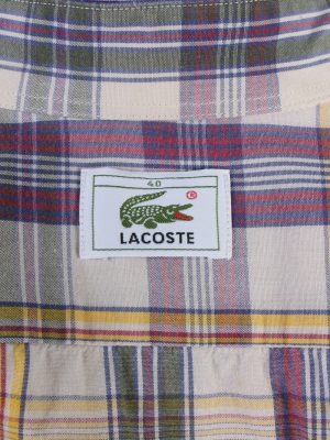 Vintage Lacoste Womens Croped Top Shirt Short Sleeve 40 Multi CRTOP10-132247