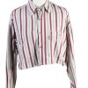 Vintage Original Gear Womens Croped Top Shirt Long Sleeve M Multi CRTOP25-0