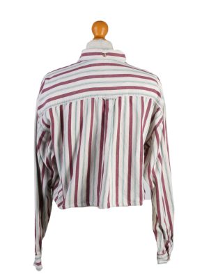 Vintage Original Gear Womens Croped Top Shirt Long Sleeve M Multi CRTOP25-132306
