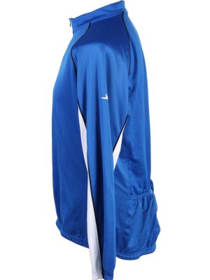 Vintage Shamp Unisex Cycling Jersey Long Sleeve Half Zip With Back Pockets Size L Blue CW0728-131821