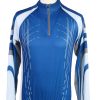 Vintage Active Touch Mens Cycling Jersey Long Sleeve Half Zip With Back Pockets Size S Blue CW0733-0