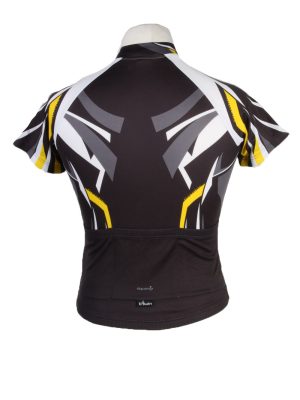 Vintage Decathlon Unisex Cycling Jersey Short Sleeve Half Zip With Back Pockets Chest 34" Multi CW0735-131864