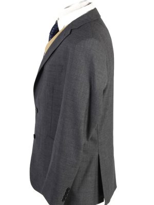 Mens Blazer Jacket Lined 100% Wool Slim Fit Size 44R Grey HT2839-131102
