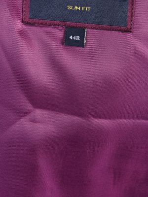 Mens Blazer Jacket Lined 100% Wool Slim Fit Size 44R Grey HT2839-131104