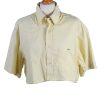 Vintage Lacoste Womens Croped Top Shirt Short Sleeve 45 Yellow CRTOP07-0